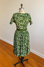 Vintage 1960-63 Betty Hartford Floral Dress + Original Belt picture