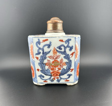 Great Antique Chinese Export 18th Century Kangxi Imari Porcelain Tea Caddy picture