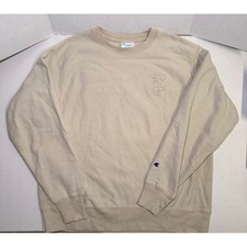 Champion Reverse Weave Evolve Sweatshirt Mens Large Oatmeal Beige Infinity Logo picture