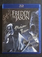 Freddy vs. Jason (2003) Blu-ray featuring multiple signatures on the cover picture