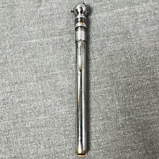 Vintage ACME Pencil Tire Pressure Gauge Chrome Pocket Tool Tested Works USA picture