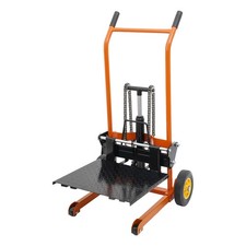 577lbs Hydraulic Material Lift Winch Stacker Adjustable Hight Pallet Dolly Lift picture