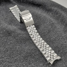 NEW SILVER FOR SEIKO 20mm JUBILEE STAINLESS STEEL WATCH BAND BRACELET WITH LOGO picture