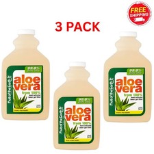 3 Fruit Of The Earth Aloe Vera Juice 100% Hand Cultivated Inner Gel Fillet 32oz picture
