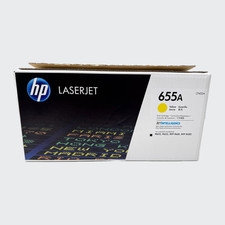 HP 655A Yellow Original LaserJet Toner Cartridge (CF452A) New Open Box - Repack picture
