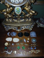 Victorian Vintage Gold Filled Mixed Metals Jewelry Lot picture