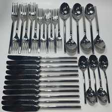 Lot Of 34pc Villeroy & Boch NEW WAVE Service Stainless Flatware Pre Owned picture