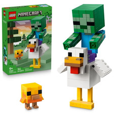 LEGO Minecraft Chicken Jockey 21582 Baby Zombie Chicken 344 Pcs Ages 9+ picture
