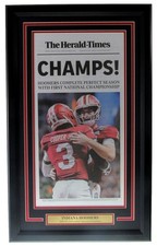 The Herald-Times 2025 Indiana Hoosiers National Champs Framed Newspaper 205685 picture