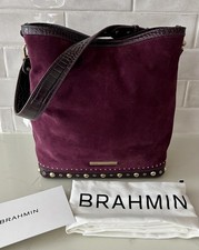 Brahmin Celina Heroic Purple Glasgow Premier Suede Bag NWT ~ 💜 Purple Reign💜 picture