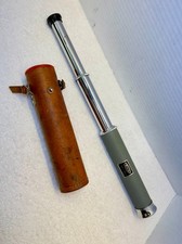 Vintage Stellar 30x30mm Telescope Japan Chrome Extendable Spyglass w/ Leather Ca picture