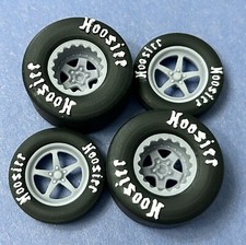 Resin 15/17 Scale in. “Weld Alumastar” Wheels With Hoosier Drag Slicks 1/24,1/25 picture