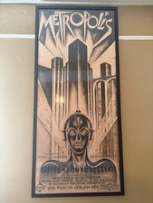Metropolis 1927 Movie Poster Fritz Lang – 95x44” Canvas Print – Framed picture