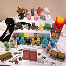 Minecraft Mega Lot 50+ Figures Mobs Blocks JINX Enderman Steve Alex Jazwares picture