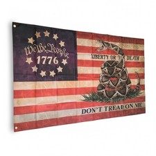 Dont Tread On Me Flag We The People Flag 3x5 Ft 1776 Retro American Polyester  picture