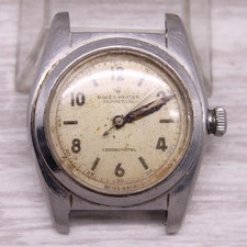 Vintage 1940's Rolex Bubbleback 2940 32mm Steel Automatic Watch Needs Restored picture