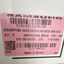 Samsung Dryer Heater Igniter DC47-00022A AC120V 660W, White/Black, Electric picture