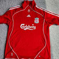 adidas Liverpool FC Soccer Jersey XL Red/White Carlsberg Sponsor picture