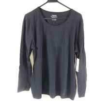 Chico's The Ultimate Tee Long Sleeve Layer Tee Classic Navy Women's Size 3 picture