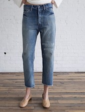 Sz25 Chimala Selvedge Denim Ankle Cut Distressed Jeans Japan picture