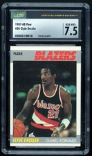 CLYDE DREXLER 1987-88 Fleer #30 Portland Trail Blazers HOF CSG 7.5 Near Mint+ picture