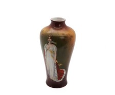 Antique Continental Porcelain Portrait Vase of Queen Louise of Prussia picture