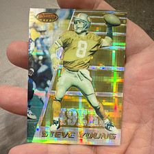 1998 Bowman’s Best Steve Young Atomic Refractor #5 San Francisco 49ers NFL picture