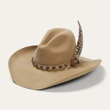 Stetson Men's 4X Broken Bow Buffalo Felt Cowboy Hat- MADE IN USA. picture