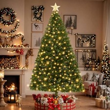 Premium 7.5FT Pre-Lit Classic Artificial Holiday Christmas Tree w/1,450 Branch picture