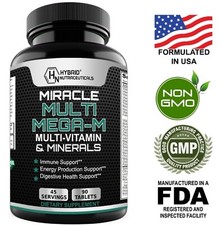MEGA-M Multivitamin for Men & Multi for Women with Whole Foods-90 Tablets picture
