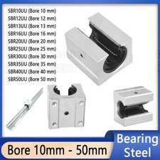 SBR10UU 10 mm - SBR50UU 50 mm Linear Ball Bearing Block CNC Router Mill Slide picture