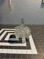 Vintage Clear Cut Crystal Footed Trinket Box with Lid picture