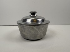 Vintage Wilton, Columbia PA. Pewter Small Serving, Sugar Bowl w/Lid Stamped picture