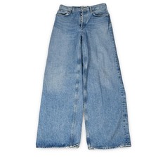 AGOLDE Low Slung Baggy Jeans 26 Light Blue Wide Leg A9079-1535 Button Fly picture
