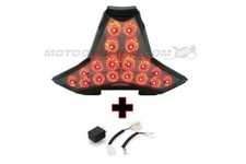 Fits 2024-2026 Kawasaki Ninja ZX-6R SEQUENTIAL Turn Signal LED Tail Light SMOKED picture