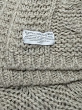 R H Restoration Hardware Throw Blanket 45% Virgin Wool 25% Alpaca Made In Italy picture