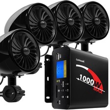 1000W Amp Motorcycle Waterproof Bluetooth Stereo 4-Speakers Audio MP3 System ATV picture