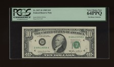 DBR 1985 $10 FRN Cleveland Fr. 2027-D PCGS 64 PPQ Serial D68419058A picture