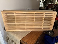 Vintage Aztec 50 Slot CD Wooden Storage Holder Shelf HL picture