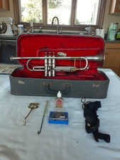 Vintage  Trumpet with Buescher Case, Pan American  picture