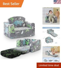 Thick Comfy Kids Chair and Couch,Foldable Plush Sofa with Pocket picture