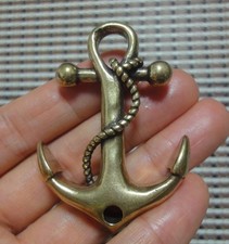 Vintage Style Solid Brass Ship Anchor Statue Pendant Bags Charms picture