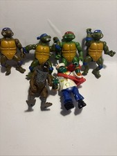 Vintage 88-93 Teenage Mutant Ninja Turtles 6pc set Action Figures. picture