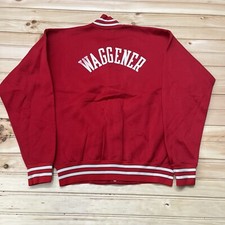Vintage 50s Champion Waggener Wildcats High School Bomber Jacket  Size Large Red picture