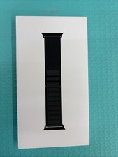 Genuine Apple Watch Band Alpine Loop (49mm) Dark Green - M Black Titanium Finish picture