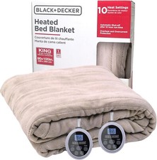 BLACK+DECKER Heated King Blanket, 90
