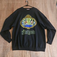 Vintage 90s Disneyland Haunted Mansion Sweatshirt XXL Mickey Goofy Hitchhiking picture