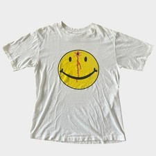 1980's Smiley Face Bullet Hole Vintage Tee Shirt S-5XL picture