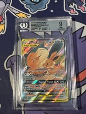 2019 POKEMON SM BLACK STAR PROMO TAG TEAM TINS FULL ART/EEVEE & SNORLAX GX BGS 9 picture
