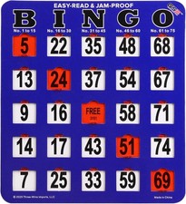 GSE Jumbo Reusable Shutter Bingo Cards. Fingertip Sliding Bingo Game Cards picture